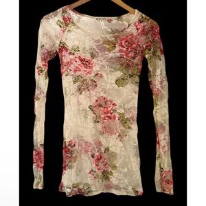 Kirra Sheer Mesh Lace Top